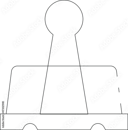 business icons paperclip and paper