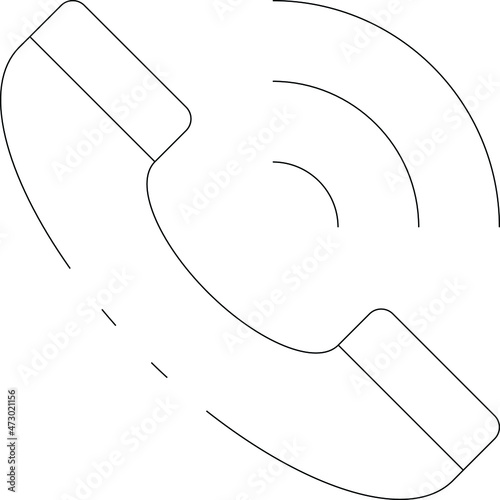 business icons phone receiver and call