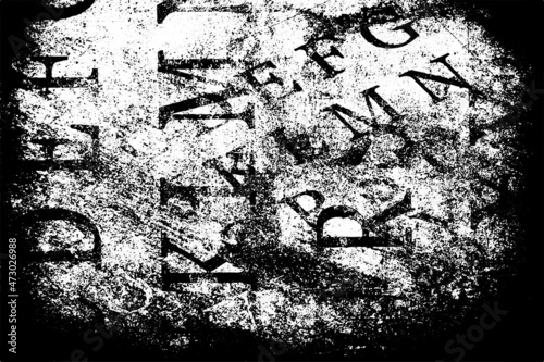 Dirty grunge background. The monochrome texture is old. Vintage worn pattern. The surface is covered with scratches