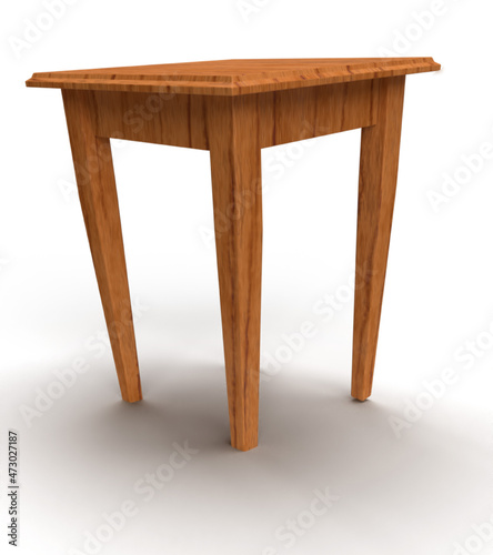 Wooden Table - 3D-Illustration - Table