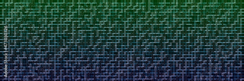 Computer networks and technologies. Cybersecurity. Blockchain. Futuristic background