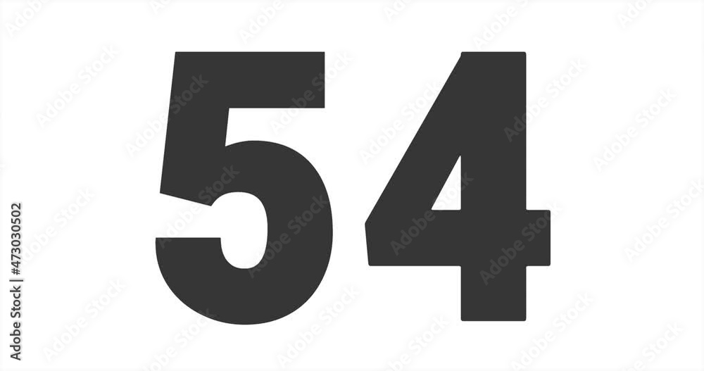 One minute countdown animation from number 59 to 0 with black digits morphing on white background. Event counter, minimalism, keying. One minute countdown animation from number 59 to 0 with black digits morphing on white background. Event counter, minimalism, keying.