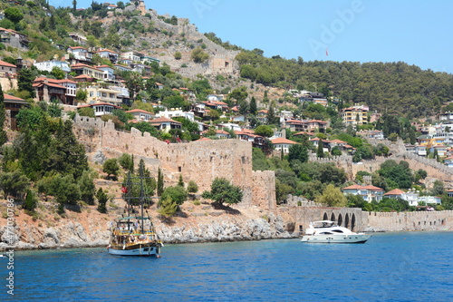 the walls of the fortress of Alanya, Turkey
