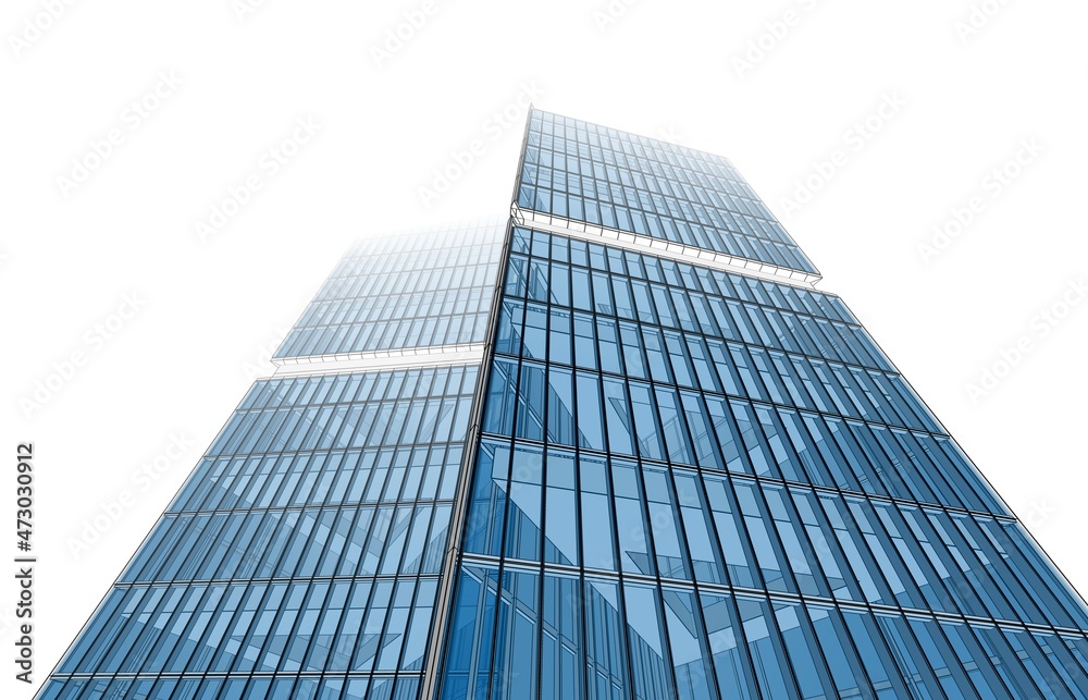 Architecture digital drawing 3d illustration Architecture digital drawing 3d illustration