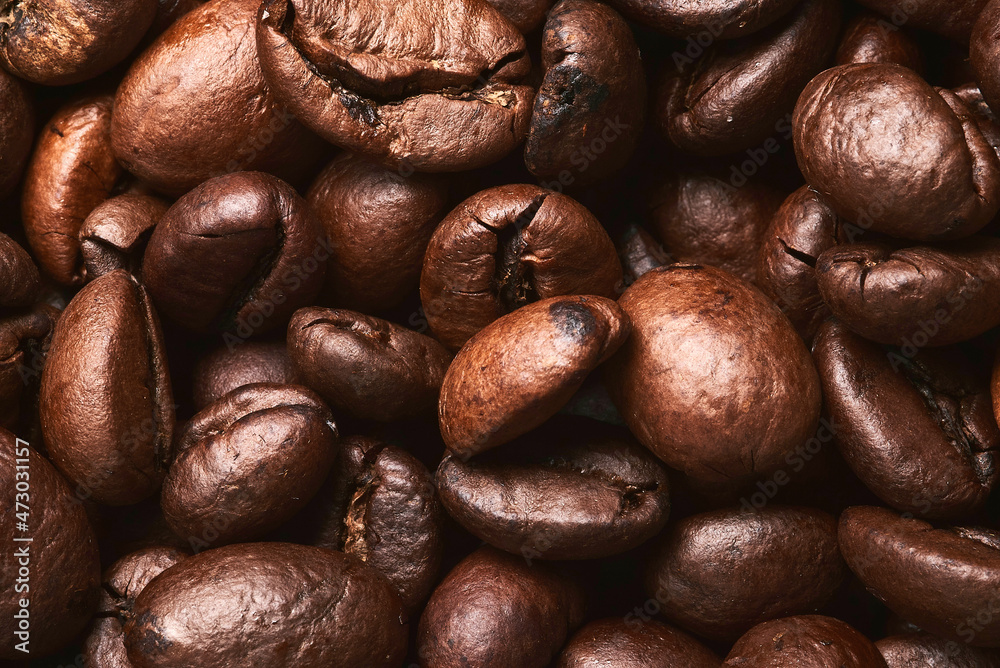 Naklejka premium coffee beans background