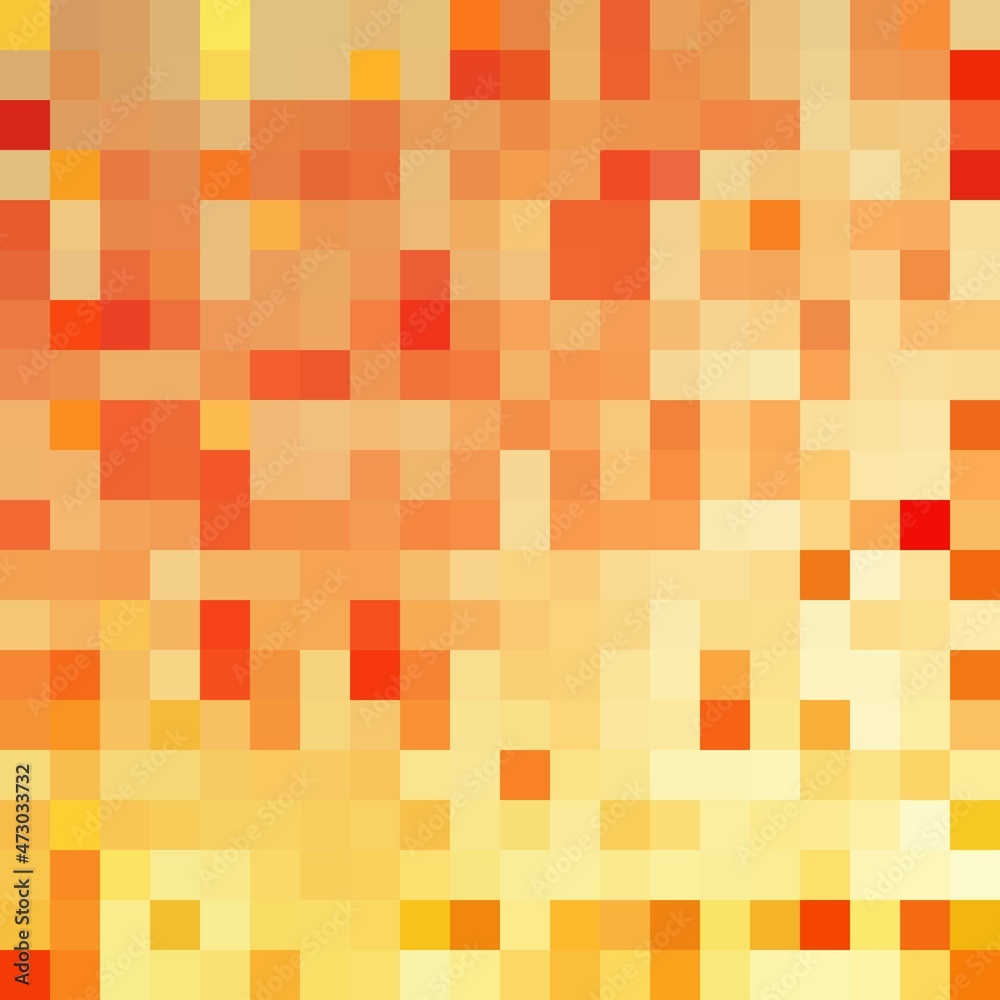 Abstract gold and orange mosaic background. Squares random pattern pixel art. Vector illustration. Abstract gold and orange mosaic background. Squares random pattern pixel art. Vector illustration.