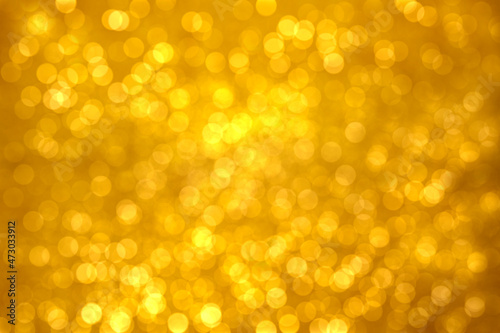 Golden Christmas background with bokeh
