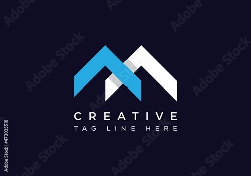 Luxury, simple, minimal and elegant AA logo design. Initial logo design, geometric logo. Creative Modern Monogram alphabet.