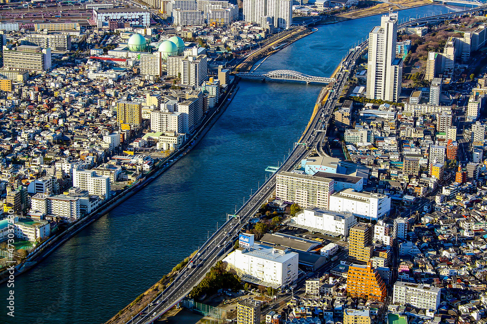 River in the city