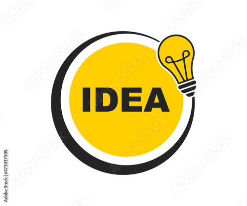 Idea banner with light bulb. Quick tips, top tricks, interesting facts, tooltip, advice and idea for business, education and advertising. Vector illustration.