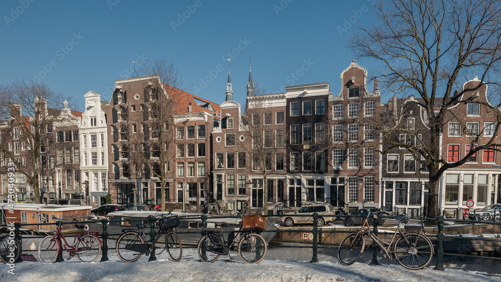 Amsterdam in the Netherlands in winter