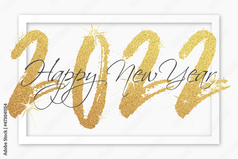2022 - happy new year 2022 gold text 2022 - happy new year 2022 gold text