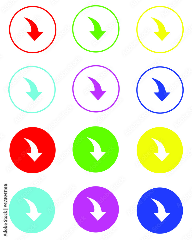 Download Icon. Design vector sign symbol. Flat design style. Set elements in colored icons. Vector illustration black background Download Icon. Design vector sign symbol. Flat design style. Set elements in colored icons. Vector illustration black background