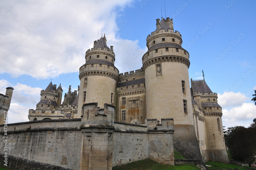 The beautiful castel of Pierrefonds in France