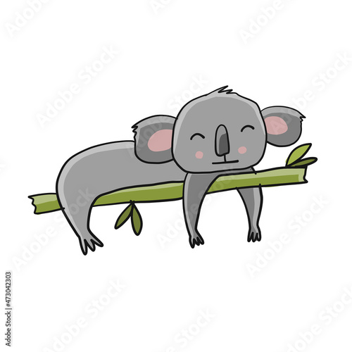 Little Koala character. Sketch for your design
