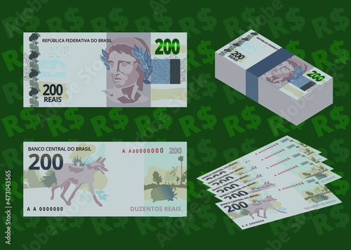 Two hundred Reais brazillian currency