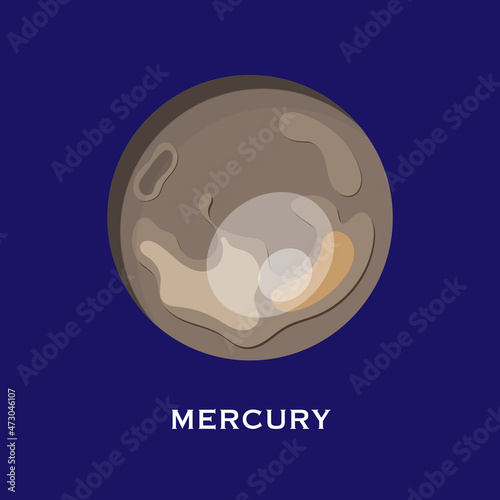 Vector Mercury illustration. Planet icon.