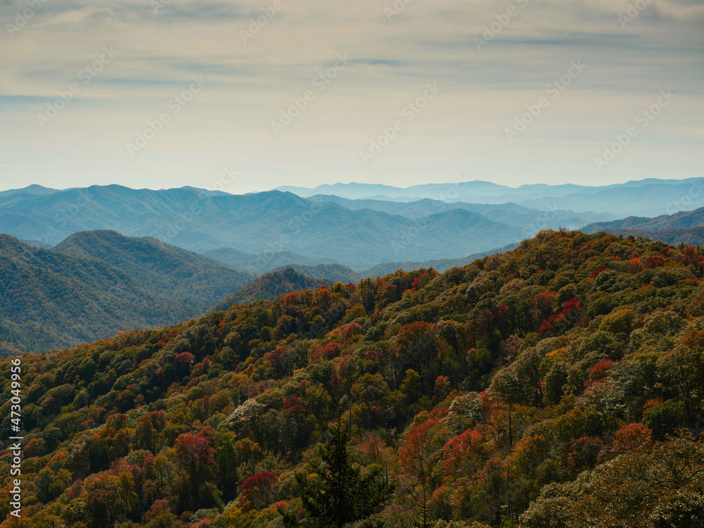 Tennessee Mountain Valley Vista in Autumn Tennessee Mountain Valley Vista in Autumn