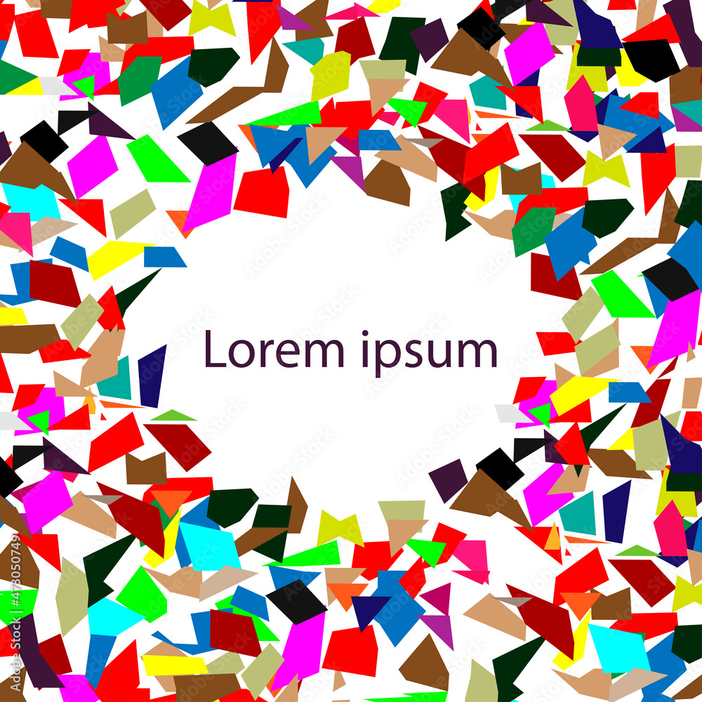 Obraz premium Confetti festive background and inside space for text. 
