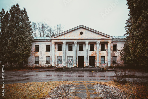 Old, historical, abandoned building Baldone sanatorium, Latvia