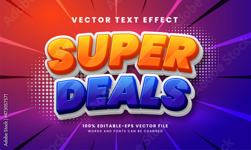 Super deals 3D editable text style effect suitable for product promotion needs.