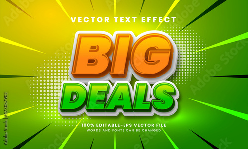 Big deals 3D editable text style effect suitable for product promotion needs.