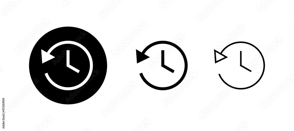History icons set. recent event history sign and symbol History icons set. recent event history sign and symbol