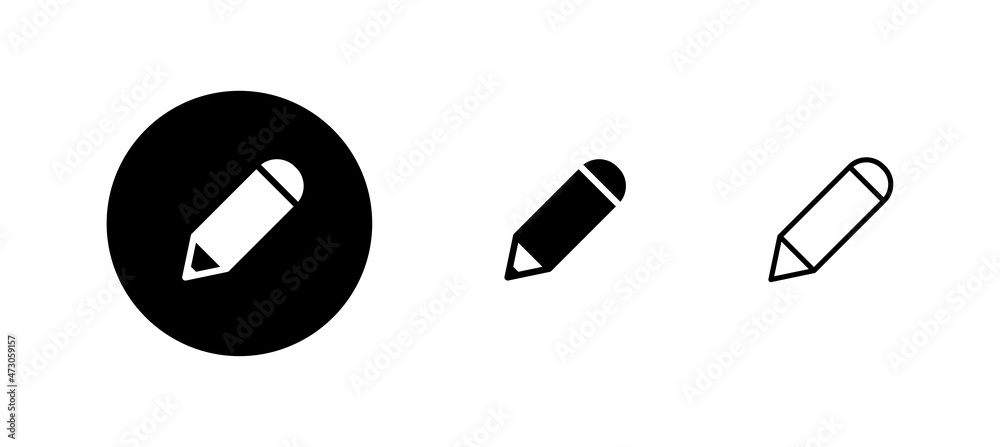 Pencil icons set. pen sign and symbol. edit icon vector Pencil icons set. pen sign and symbol. edit icon vector