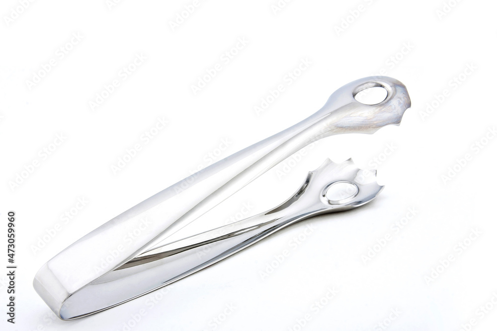 tongs or ice tongs isolated on white background with space for text tongs or ice tongs isolated on white background with space for text