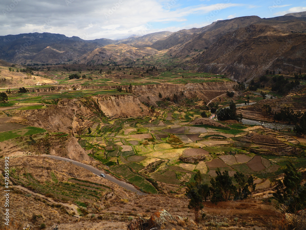 Colca canyon in southern Peru, travel and tourism
