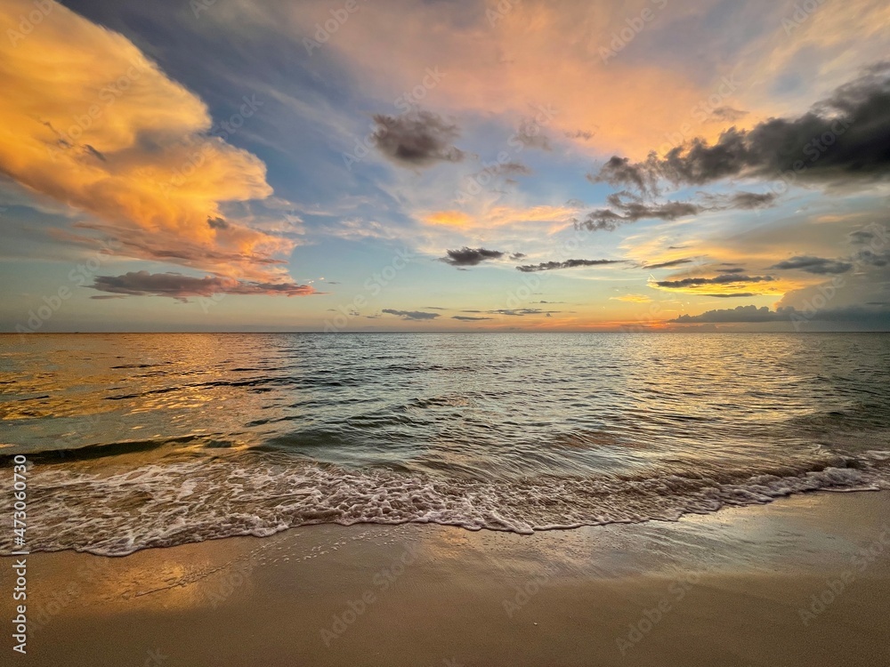 sunset at the beach