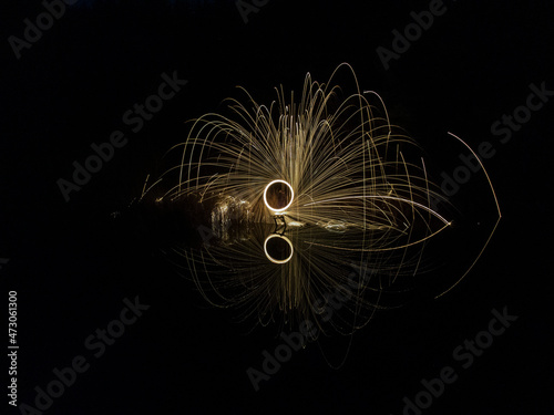 Sparks on a black background