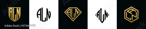 Initial letters ALN logo designs Bundle photo