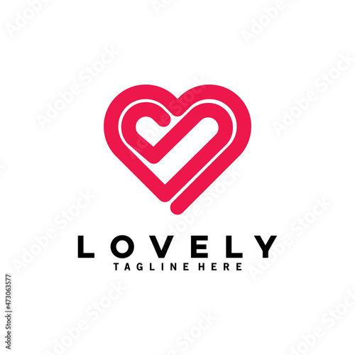 love logo with line