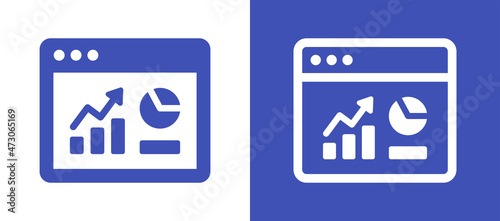 Web analytic information icon. Data chart icon vector illustration.