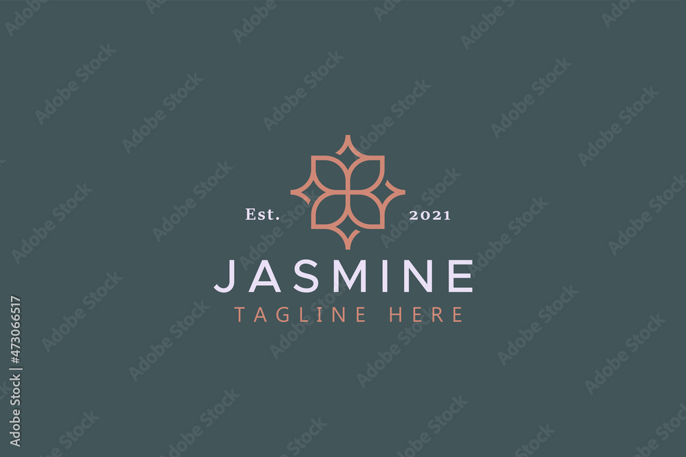 Simple Mandala Concept Flower Logo Simple Mandala Concept Flower Logo