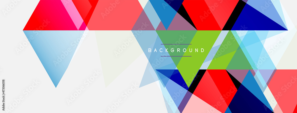 Mosaic triangles geometric background. Techno or business concept, pattern for wallpaper, banner, background, landing page