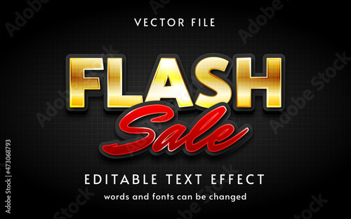Flash sale fully editable text effect