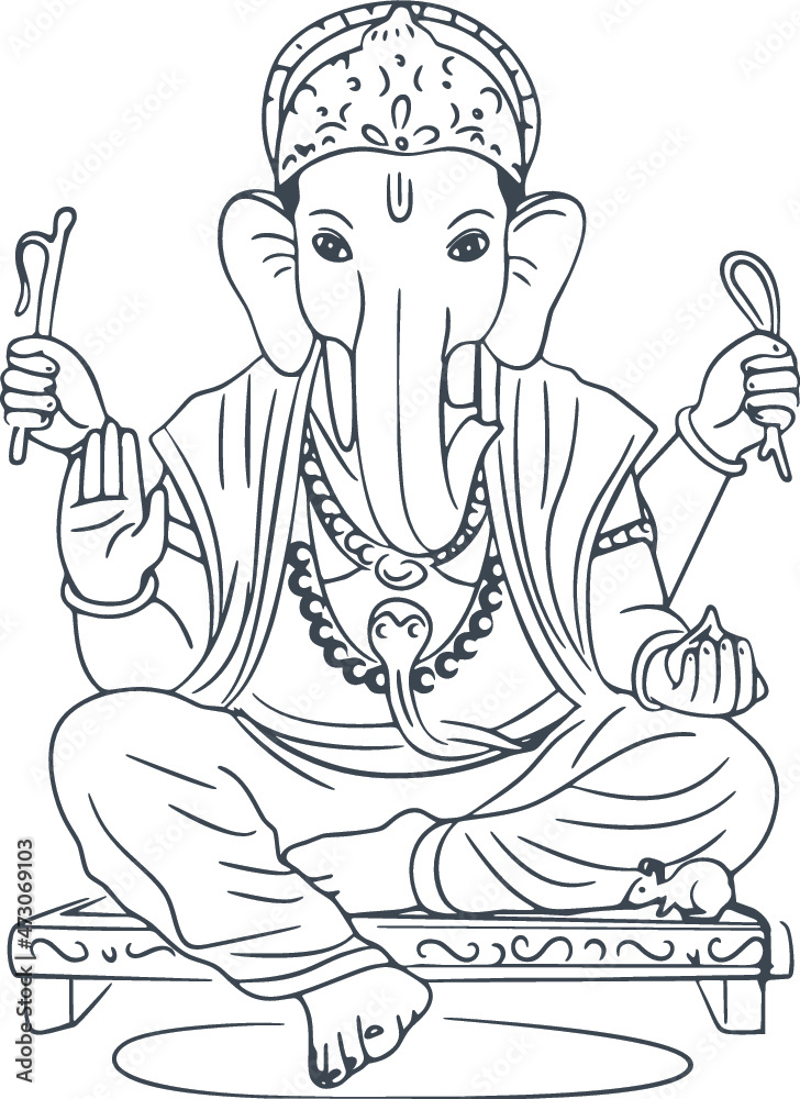 Ganesha Line Images – Browse 5,217 Stock Photos, Vectors, and Video | Adobe  Stock