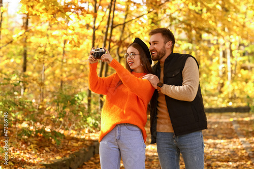 Happy couple taking picture...