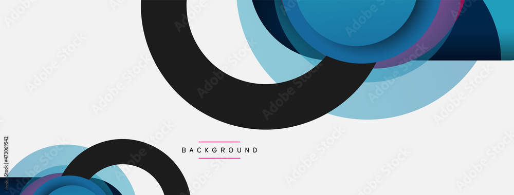 Circle and round shapes abstract background. Vector illustration for wallpaper banner background or landing page Circle and round shapes abstract background. Vector illustration for wallpaper banner background or landing page
