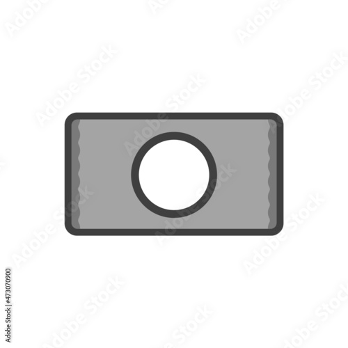 通貨記号が入っていない紙幣・チケットのテンプレート - マークなしの紙のお金のアイコン素材