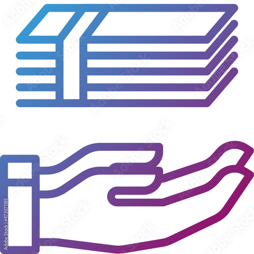 Vector online shoping gradient icon, buy and shop related 64x64 Pixel, white background