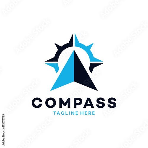 Fototapeta Naklejka Na Ścianę i Meble -  compass logo design