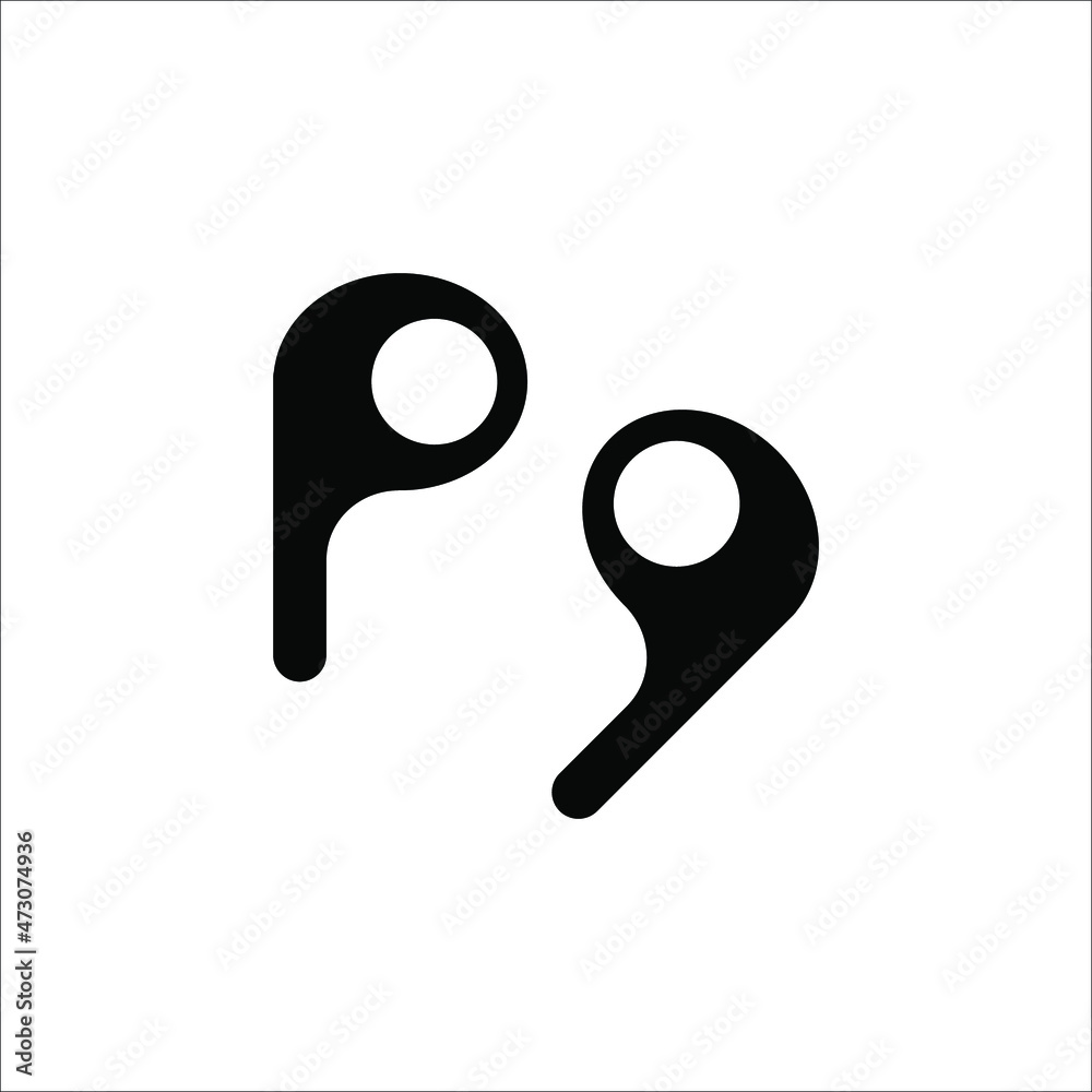 Air pods icon. Wireless symbol modern simple vector icon on white background Air pods icon. Wireless symbol modern simple vector icon on white background