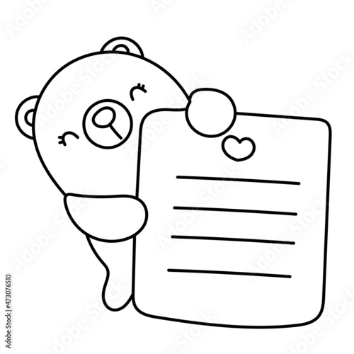 bear with love letter 