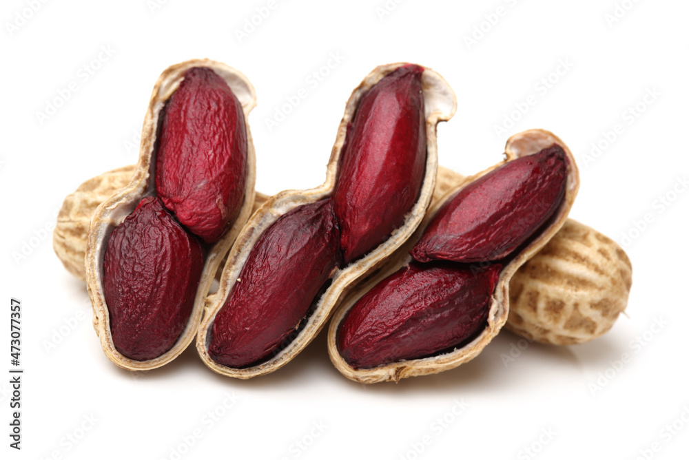 Peanuts on white background Peanuts on white background