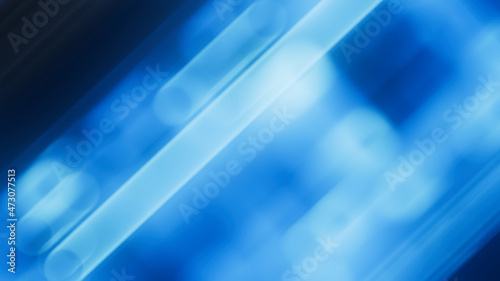 bokeh of line and lights on blu background.