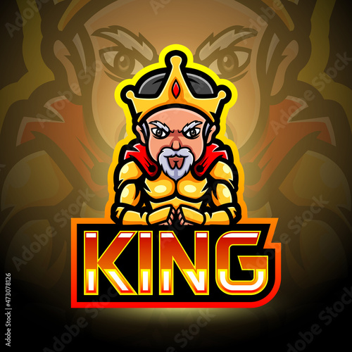 The King esport logo mascot design
