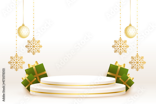 christmas studio platform for product display